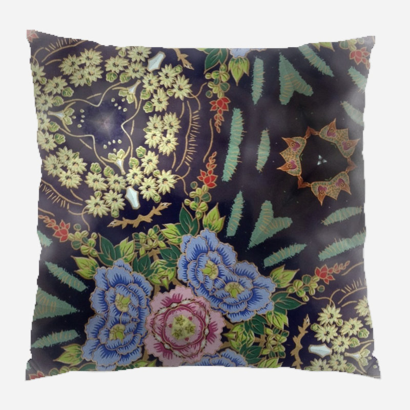 Floral Microsuede Reversible Throw Pillow