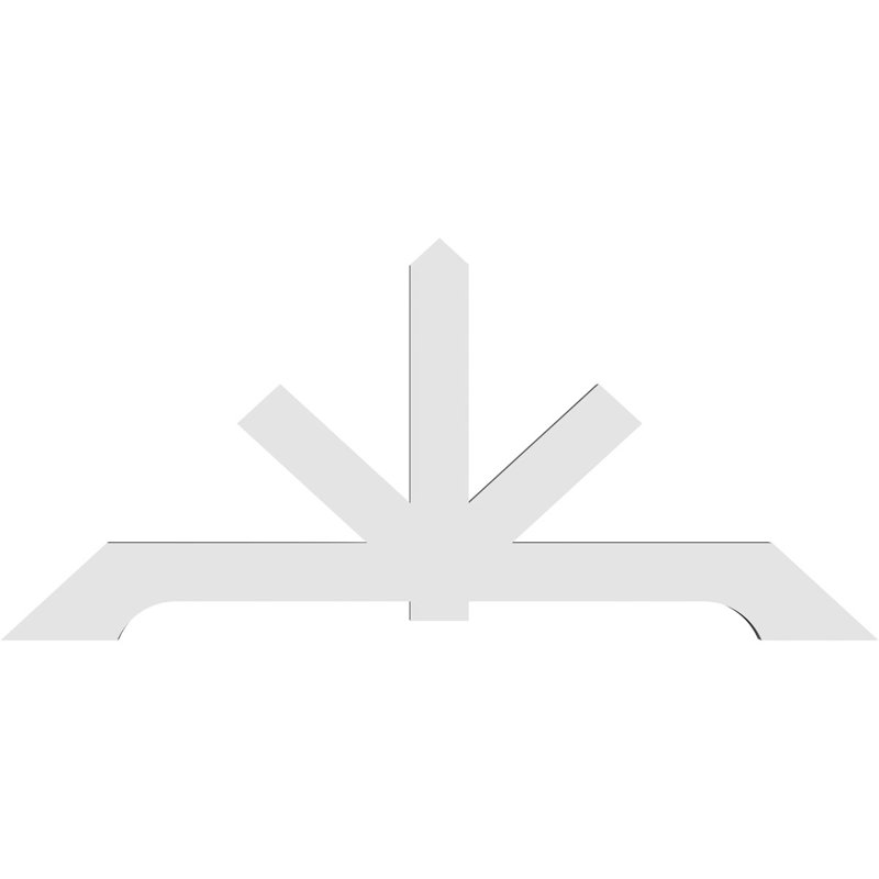 Vanguard Architectural Grade PVC Gable Bracket, 27.5" H x 60" W (Pitch: 11/12), 2" D x 4" F