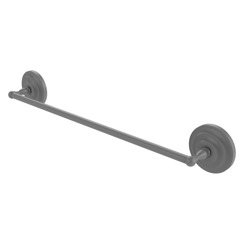 Barre à serviettes murale Leamore, Gris mat, 3" H x 24" L x 3" D