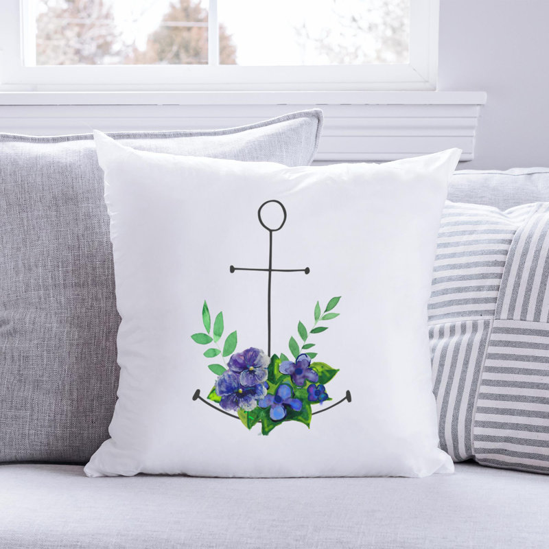 Nautical Sea Life_563 - Coussin décoratif inclus, H 18 po x l 18 po