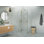 Cabine de douche à charnière en verre sans cadre à 90 degrés Halo 41 po x 33 po x 78 po Halo