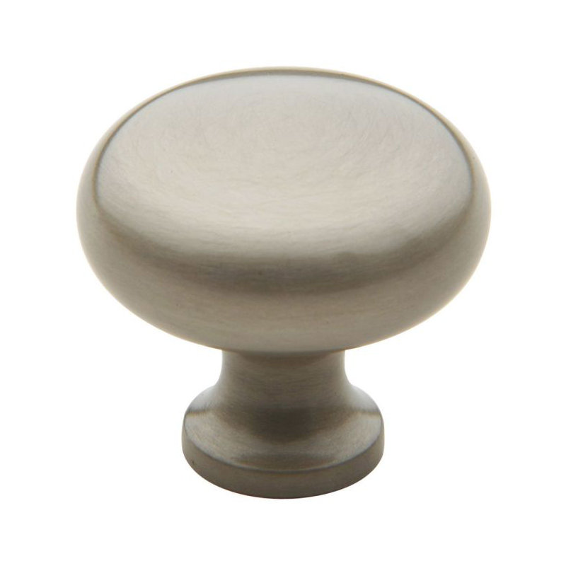Round 1 1/4" Diameter Mushroom Knob, Satin Nickel