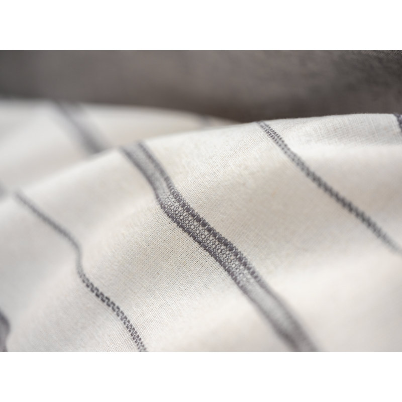Premium Quilt Cover Set, Grey & White, 78.7 x 78.7 inches | 50% Cotton / 50% Polyester, 145 Thread Count | Machine Washable, Envelope & Button Closure | Elegant Bedding for a Cozy Bedroom Makeover