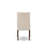 5 Piece Kitchen Table & Chairs Set Includes a Square Dining Room Table and 4 Cream Linen Fabric Parsons Dining Room Chairs, Mahogany-216531459-216531458-159520628