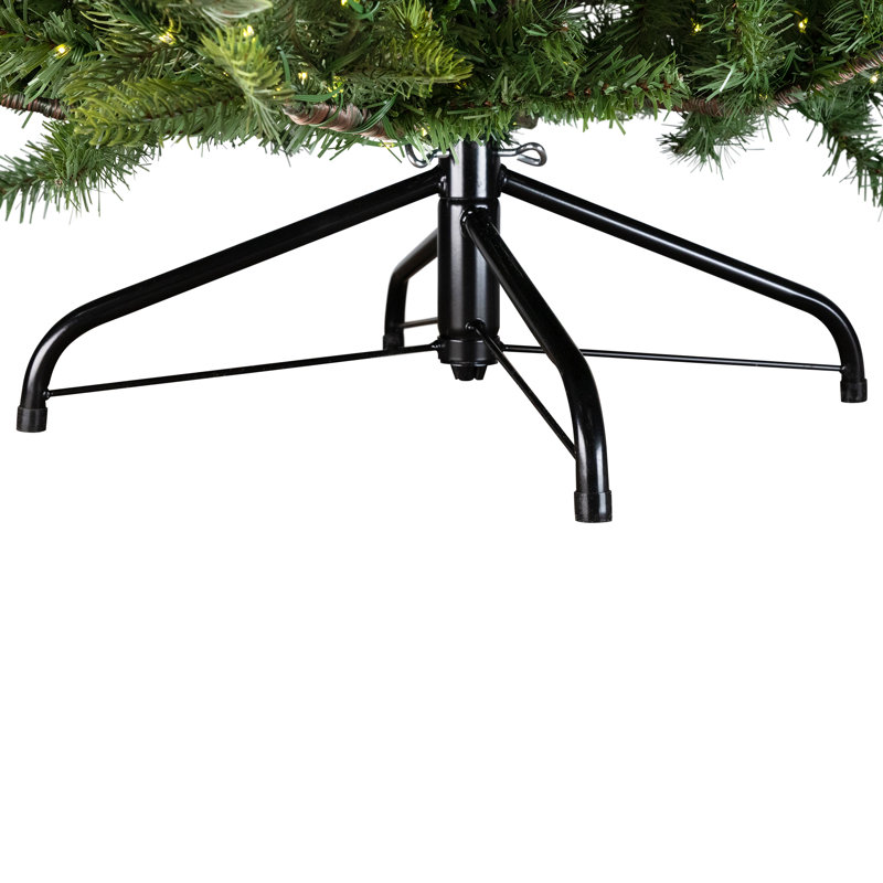 Pre-Lit Full Oregon Noble Fir Artificial Christmas Tree - Warm White LED Lights, 6.5' H