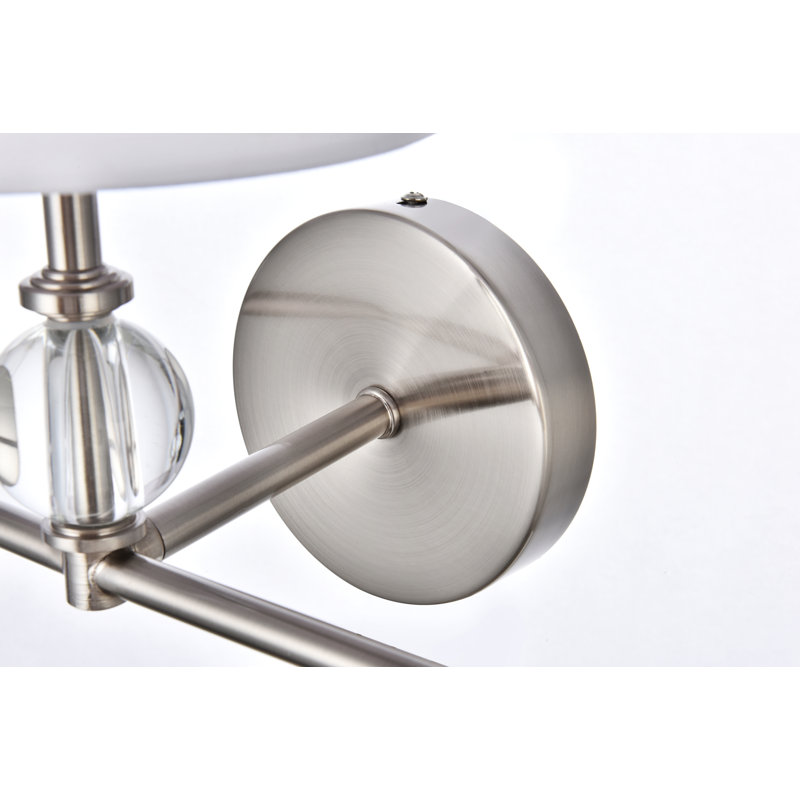 Applique murale articulée Adriao, Teinture nickel, H 12,5 po x l 8,5 po x P 27,5 po, 3 lumières