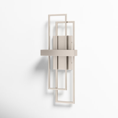 Saedi Single Light Glass Steel Dimmable LED Armed Sconce