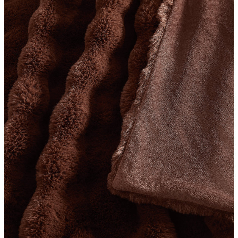 Couverture de lit Brooklyn, Brun, Grand lit
