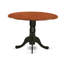 L'ensemble de salle à manger 3 pièces comprend une table de salle à manger ronde avec Dropleaf et 2 chaises rembourrées en similicuir de 42 po x 42 po, noir et cerise-847800524-939115108-939115109