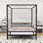  Metal Canopy Bed with Upholstered Headboard-1703354563-1703354562