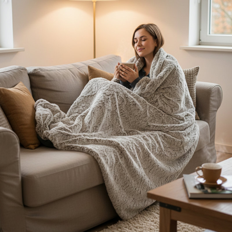 Couverture confortable et duveteuse