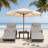 Boho Upholstered Rattan Armchair (Set of 2), Wicker Accent Lounge Chair with Curved Armrests & Thick Cushions-1098941020