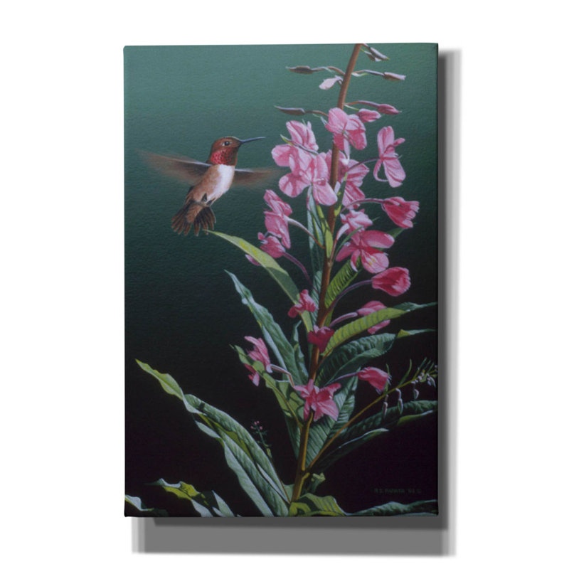 "Fireweed On Canvas" par Ron Parker, reproduction, H 60 po x l 40 po x P 1,5 po