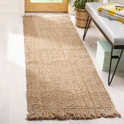 Tapis brun naturel noué à la main Heathfield