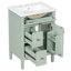Meuble-lavabo de 24 pouces avec meuble-lavabo avec un tiroir rabattable, deux tiroirs standard et une tablette réglable, meuble-lavabo autoportant pour le rangement de la salle de bain