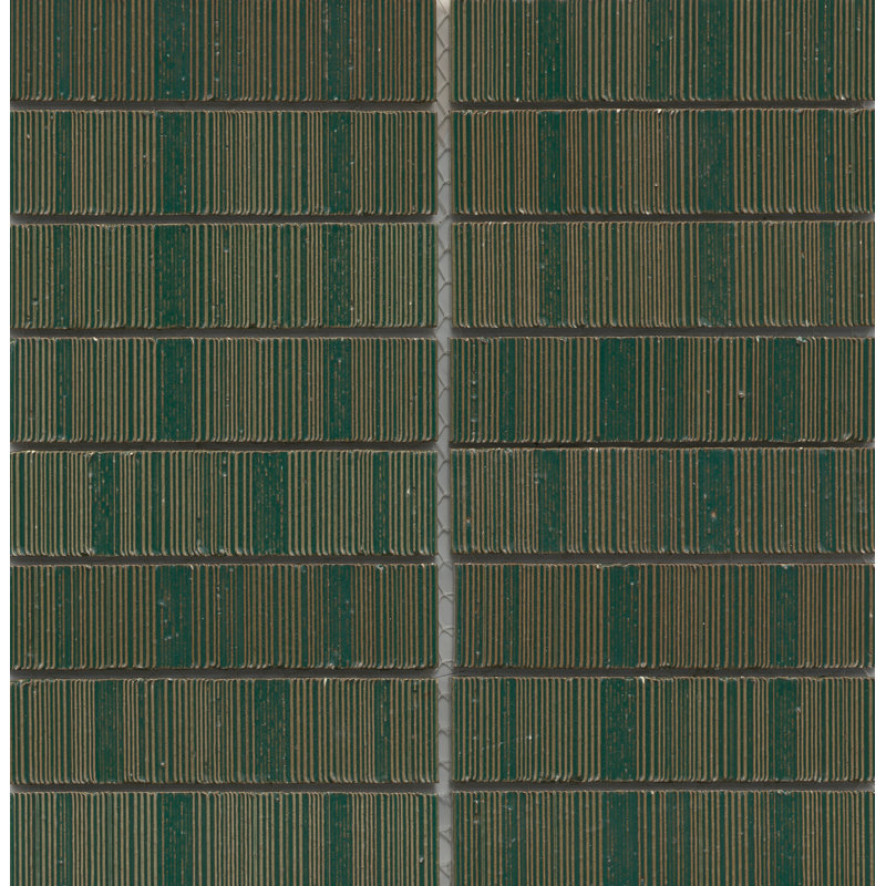 Newtro 12 x 12 Ceramic Decorative Accent Tile, Green