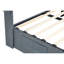 Grand lit de rangement gris foncé profilé - Mécanisme de levage hydraulique avec design élégant et fonctionnel, revêtement-1281136533-1281136532