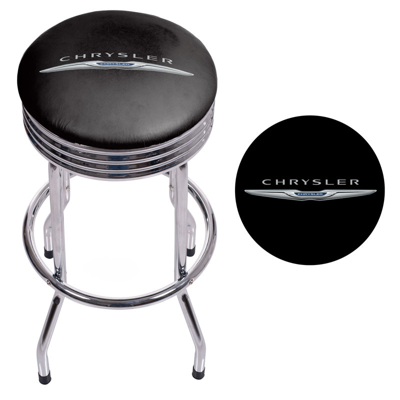 Tabouret de bar pivotant 28,5 po Chrysler, Chrome