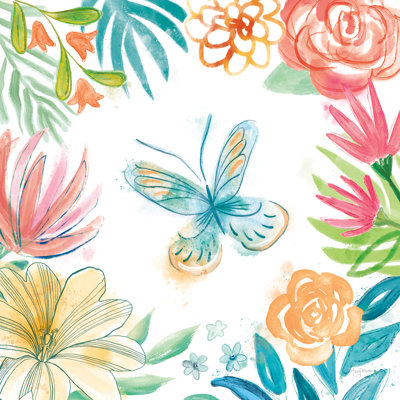 Flower Fun II 1 Piece Wrapped Canvas Wall Art