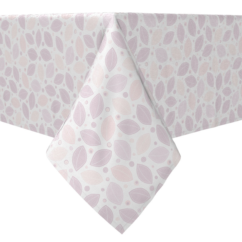 Rectangular Floral Cotton Twill Tablecloth