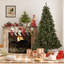 Arbre de Noël à poils scintillants avec baies rouges et pommes de pin-750571102