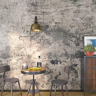 Self-Adhesive Concrete Wallpaper Roll - Peel And Stick Matte Vinyl Contact Paper For Walls, Countertops, And Furniture - Durable, Waterproof, And Easy To Clean