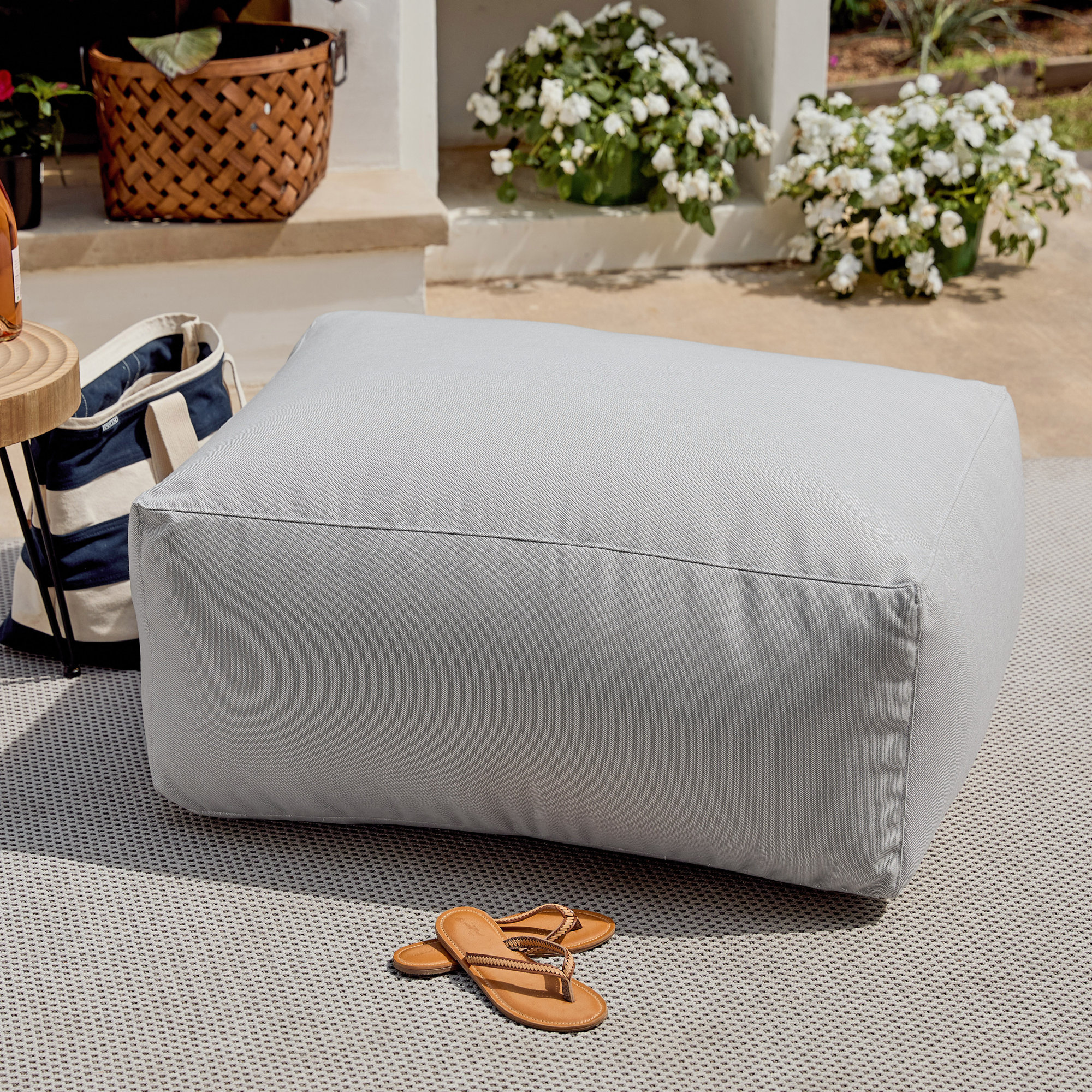 Sunbrella Outdoor Solid Modular Seating, Gray