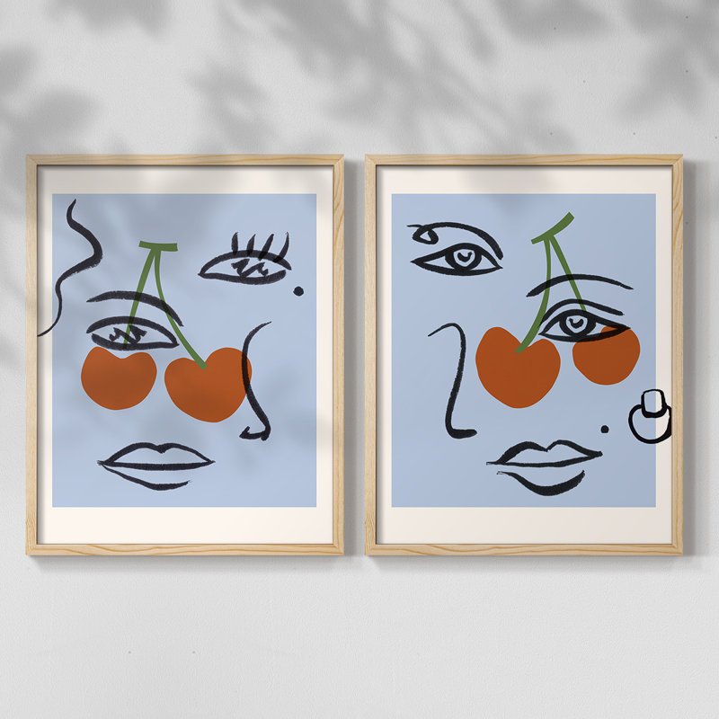 «Cherry Baby I-Premium», reproduction encadrée prête à accrocher - aucun clou requis - aucun clou requis, H 11 po x l 18 po