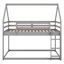 Twin Over Twin Low Bunk Bed, House Bed With Ladder (Bed)-1293018824