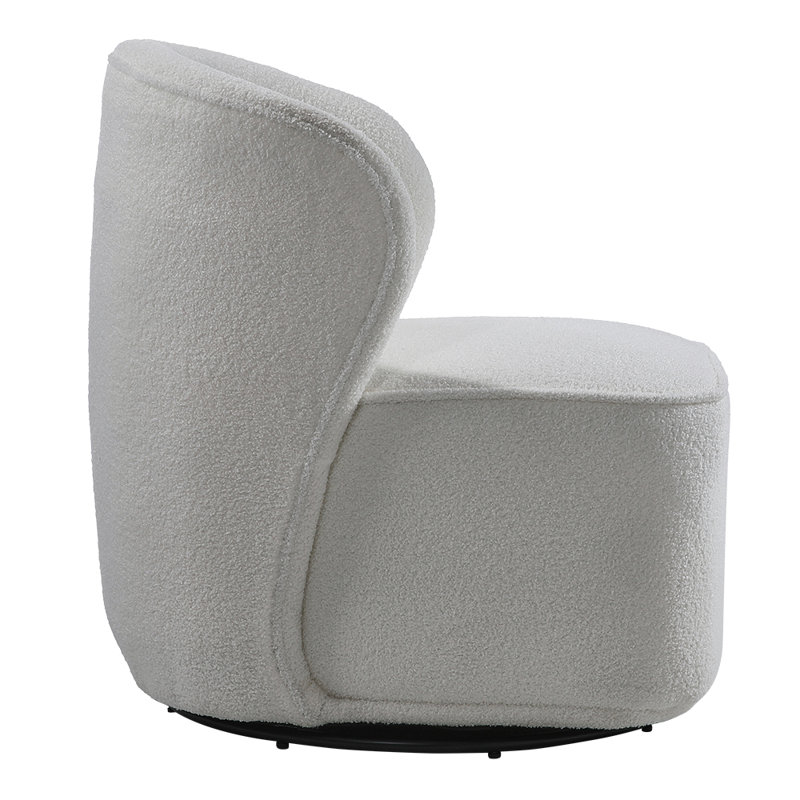 Upholstered Swivel Barrel Chair