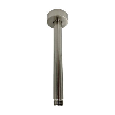 8 Inch Shower Arm With Flange,Round Ceiling Mounted Shower Arm 1/2 Npt Straight Rainfall Shower Head Arms Extension