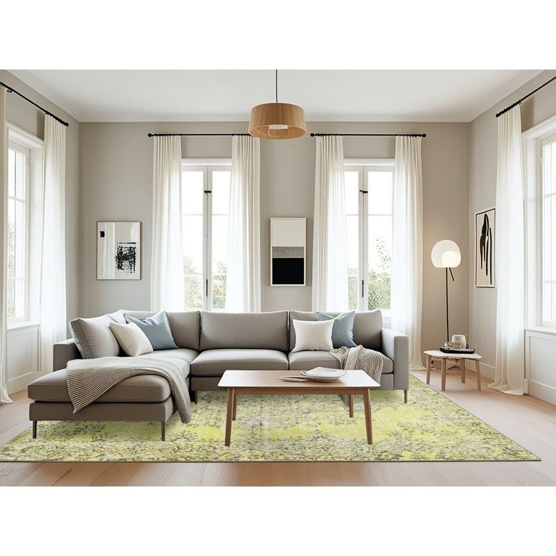 Tapis vert de style oriental, Rectangle 8 pi x 12 pi