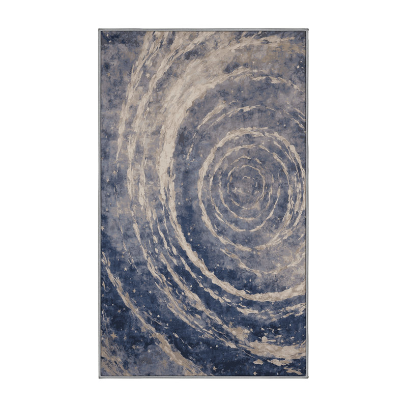 Tapis gris soyeux et moelleux, Rectangle 7 pi x 9 pi