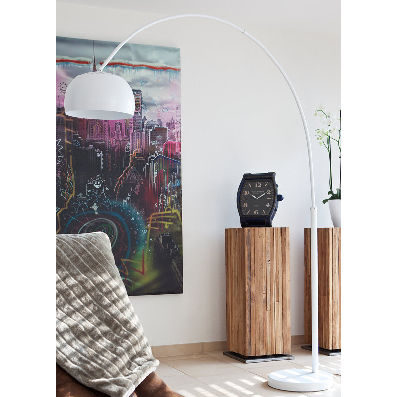 Aitkin 195cm Arched Floor Lamp, White