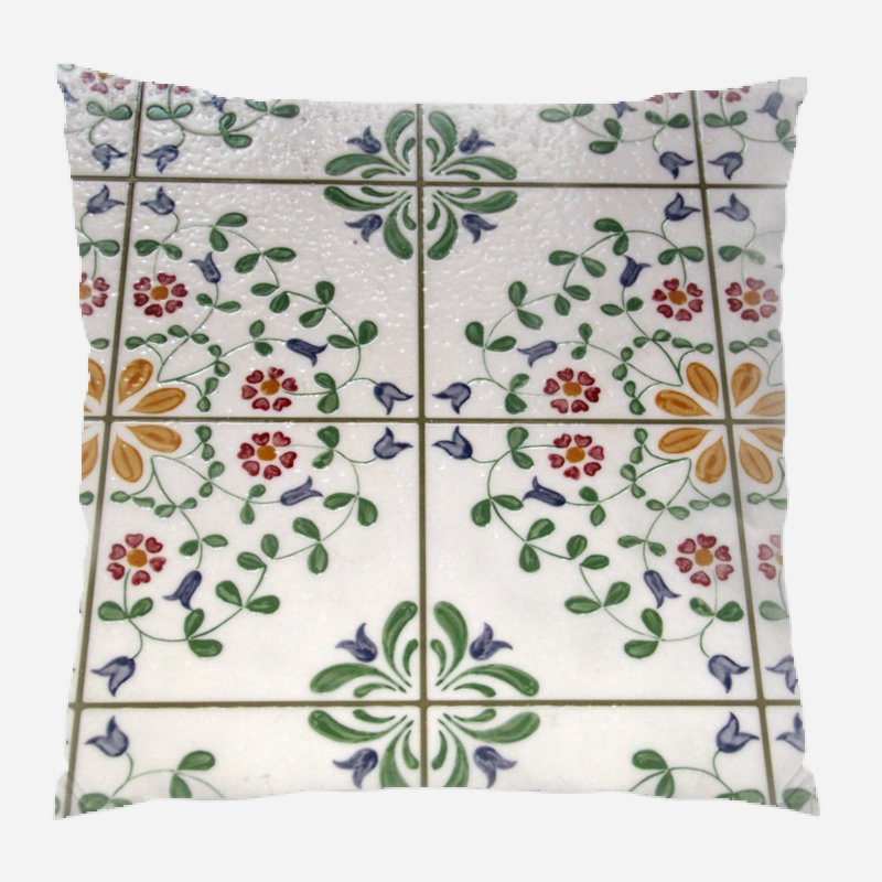 Floral Microsuede Reversible Throw Pillow