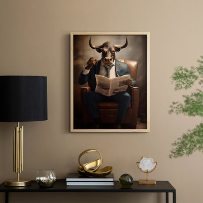 ANIMALS Series CCCCXIV, reproduction encadrée - bois massif
