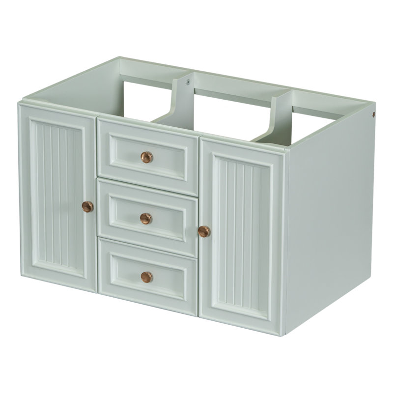 Base de meuble-lavabo simple 35,5 po Caundra en vert seulement