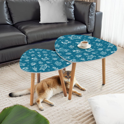 Ensemble de 2 tables basses gigognes Triangle