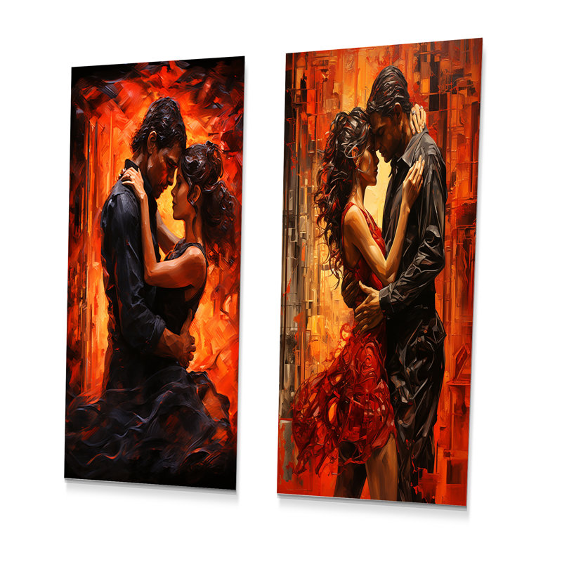 Dance Tango Temptation - ensemble d'art mural en métal Dance, H 28 po x l 24 po