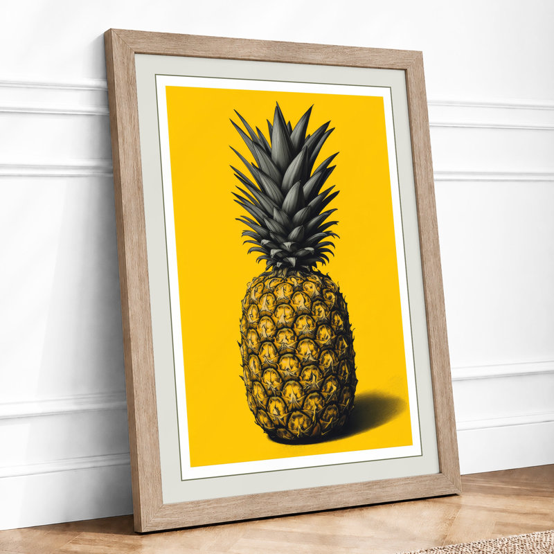 Pineapple Study Modern - Print, A1 - 84.1 x 59.4 cm, Oak
