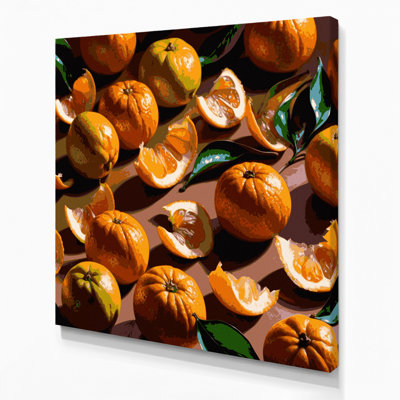 Fruit, clémentine brune, art mural sur toile