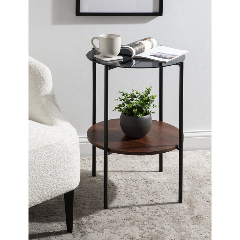 Glass Top End Table
