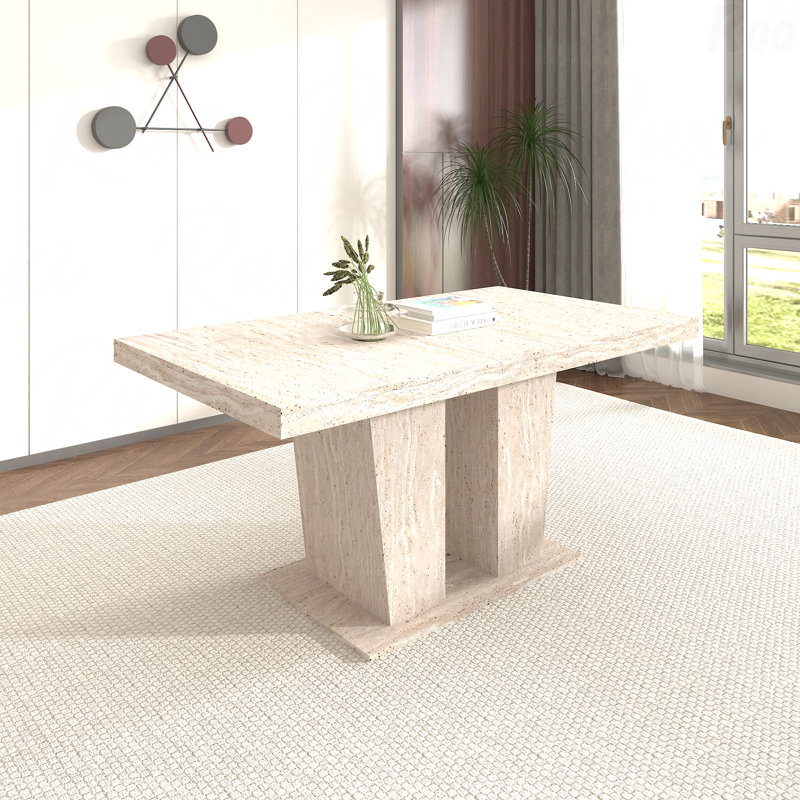 Rectangular Extendable Dining Table Solid Wood