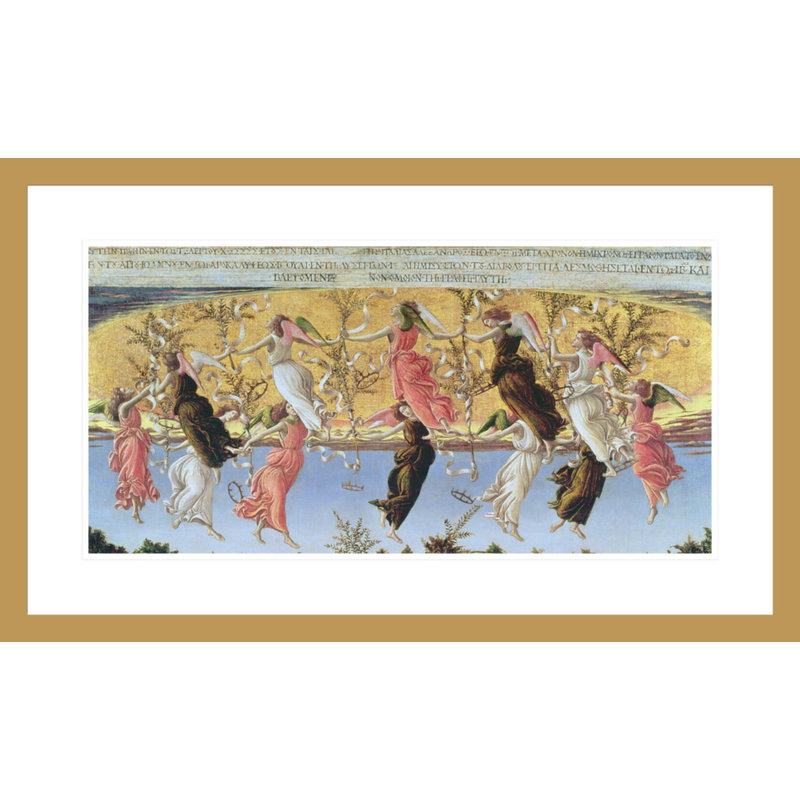 Mystic Nativité (détail) par Sandro Botticelli - Estampe numérique encadrée, H 17,82 po x l 29,5 po