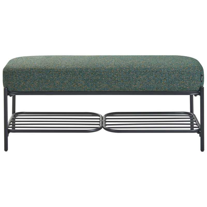 Shoe Bench Allishia Fabric, Green