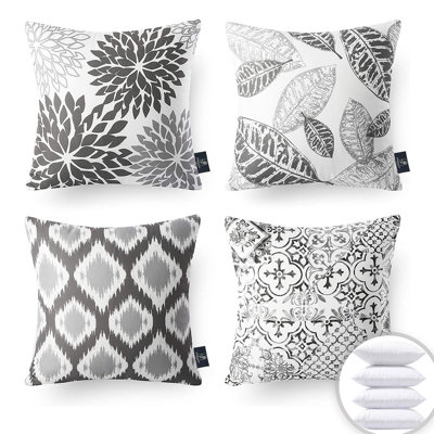 Modern Abstract 18ʺ Square Throw Pillow Set with Inserts