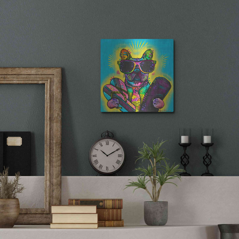 Trinx «Cool Pup 1» par Dean Russo, art mural en métal, H 12 po x l 12 po