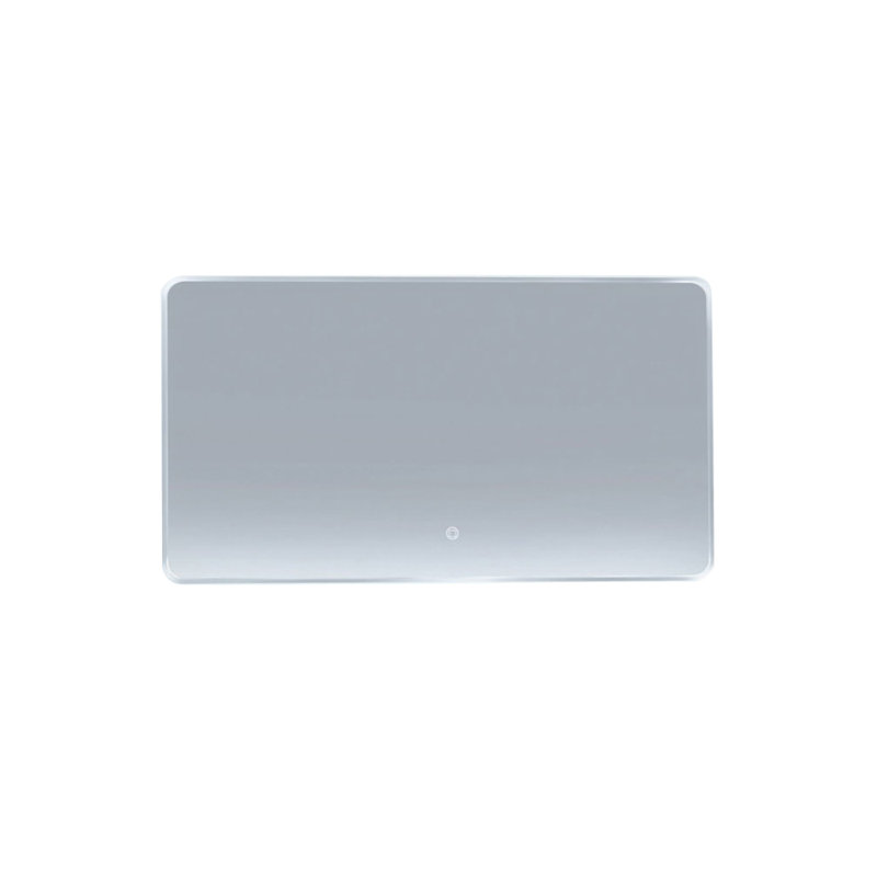 Beige pour salle de bain en miroir à del de salle de bain 48" modern, H 27 po x l 48 po x P 2 po