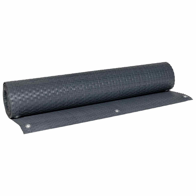 Vidaxl Balcony Screen With Eyelets, 600cm W x 100cm D, Anthracite