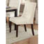 Chaises de salle à manger capitonnées blanches modernes 2 pièces